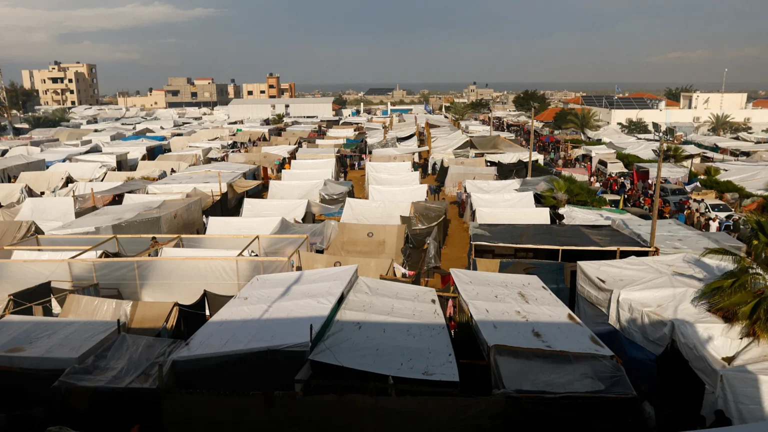 Hundreds of thousands of Gazans are living in makeshift camps after being told to flee their homes