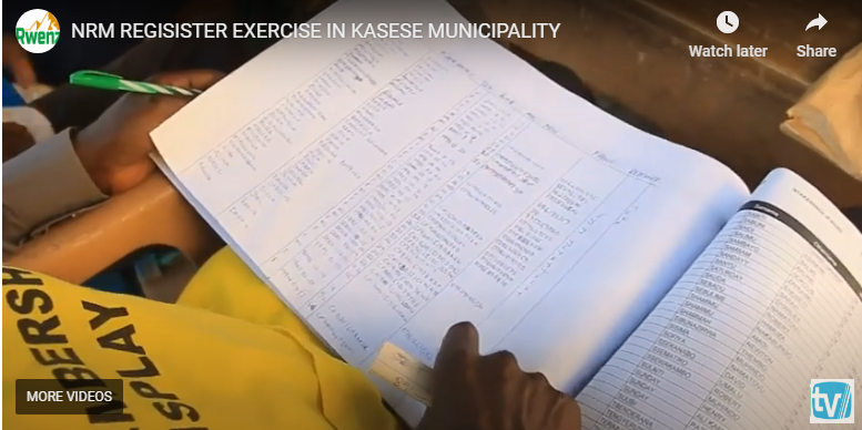 NRM REGISISTER EXERCISE IN KASESE MUNICIPALITY